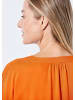 GOLDNER Kurzgröße:  Bluse Bluse mit Tunika Ausschnitt in orange