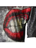 Roberto Geissini Red Lips T-Shirt Schwarz