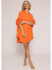 SASSYCLASSY Ultra Oversize Musselin-Blusenhemd lange Variante in Orange