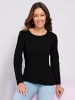 Sieh an! Langarm-Shirt in schwarz