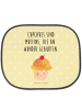 Mr. & Mrs. Panda Sonnenschutz Fenster Auto Cupcake mit Spruch in Gelb Pastell