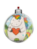 Mr. & Mrs. Panda Weihnachtliche Kugel Einhorn Herz Design ohne S... in Weiß