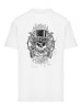 F4NT4STIC Oversize T-Shirt Guns 'N' Roses Skull and Pistols in weiß