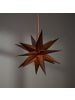 MARELIDA Papierstern 3D Stern mit Dekoband hängend 18-zackig D: 35cm in braun