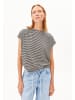 armedangels T-Shirt Slub in schwarz weiß
