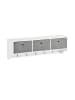 SoBuy Wandgarderobe in Mattweiß - (W) 20 x (H) 31 x (L) 100 cm