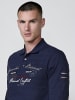 KOROSHI Langärmeliges Poloshirt in blau