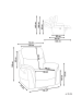 Beliani Fernsehsessel GLORIE in Braun - (W) 85 x (H) 82 x (L) 85 cm