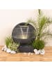 MARELIDA Gartenbrunnen mit Wasserfall und LED Beleuchtung H: 59cm in anthrazit