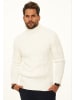 DAILY COTTON Strickpullover - als Grobstrick Pulli mit Zopfmuster für Herren in Ecru