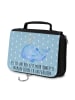Mr. & Mrs. Panda Toilettentasche Wal Konfetti mit Spruch in Blau Pastell