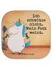 Mr. & Mrs. Panda Tischuntersetzer Einhorn Fitness Design mit Spruch in Weiß
