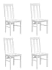 Feldmann-Wohnen Stühle 4er Set Belluno Elegante Kiefer weiß (RAL9010) lackiert 43 / 42 / 96cm