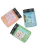 Beliani 3er-Set Kerze FRUITY BLOOM in Rosa/Blau/Grün