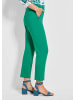 GOLDNER Schlupfhose Elegante, schmale Hose LOUISA in grün