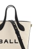 Bally Weiß Schwarz und Leder Bucket Tasche