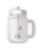 Mr. & Mrs. Panda Mason Jar Einhorn Schneemann mit Spruch in Transparent