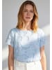 More & More elegante Kurzambluse, Blumendessin in soft cloudblue