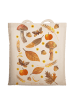 Mr. & Mrs. Panda Tote Bag Herbst mit Spruch in Creme
