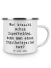 Mr. & Mrs. Panda Blechtasse Spruch Ergotherapeut Held mit Spruch in Weiß