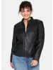 sheego Leder-Jacke in schwarz
