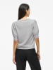 Vila Strickoberteil in Light Grey Melange