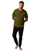 JP1880 Langer Schlafanzug in moosgrün