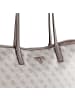 Guess Victtoria Shopper Tasche 40 cm in dark taupe logo