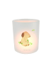 Mr. & Mrs. Panda Glas Windlicht Hund Kleeblatt ohne Spruch in Transparent