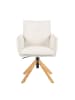 DUBI Möbel 2er-Set: Bürostuhl Mika-Leya in Creme - (B)60 x (H)89 x  (T)63 cm