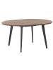 Beliani Ausziehbarer Tisch BOVINA in Braun/Schwarz - (W) 120 x (H) 75 x (L) 120 cm