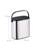 relaxdays Mülleimer in Silber/ Schwarz - 5 l