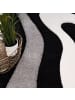 KADIMA DESIGN Teppich Kurzflor Abstrakt Wohnzimmer in Schwarz