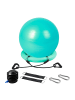 relaxdays Gymnastikball Set in Türkis - Ø 65 cm