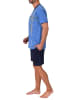 NORMANN Shorty Schlafanzug kurzarm Pyjama - 78166 in blau
