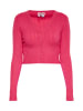 Swirly Damen Cropped Cardigan in PINK