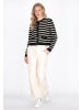 DreiMaster Maritim Women Cardigan in black offwhite