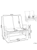 Beliani Gartenbank BORGIO in Braun/Grau - (W) 114 x (H) 105 x (L) 78 cm