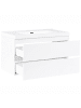 Beliani 2-tlg Badezimmerschrank TOTA in Weiß