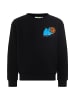 Carlo Colucci Sweatshirt Decker in Schwarz