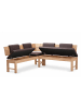 58 aufm Kessel ECKBANKGRUPPE Modern Dyan 2 für 7 Personen Massivholz Wildeiche/Braun