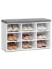 VASAGLE Schuhbank Custos in Weiß-Grau - (B)78.6 x (H)48.1 x (T)30.4 cm