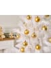 Beliani 60er-Set Weihnachtsbaumkugeln FEGEN in Gold