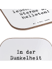 Mr. & Mrs. Panda Untersetzer Spruch Angst vor Dunkelheit überwin... in Weiß