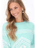 IZIA Women Sweater in aqua