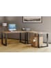 VCM  U Schreibtisch Eckschreibtisch L Form 190x160x80 in Schwarz / Sonoma-Eiche