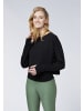 Detto Fatto Yoga-Sweatshirt in lässig gecroppter Silhouette in Schwarz