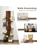 COSTWAY Bücherregal in Baumform 50x20x141cm in Braun