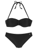 S. Oliver Bügel-Bandeau-Bikini in schwarz