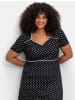 sheego by Joe Browns Jerseykleid in schwarz-gemustert